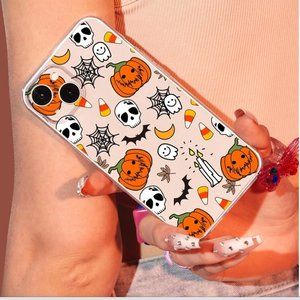Clear Halloween Skeleton Pattern Phone Cases